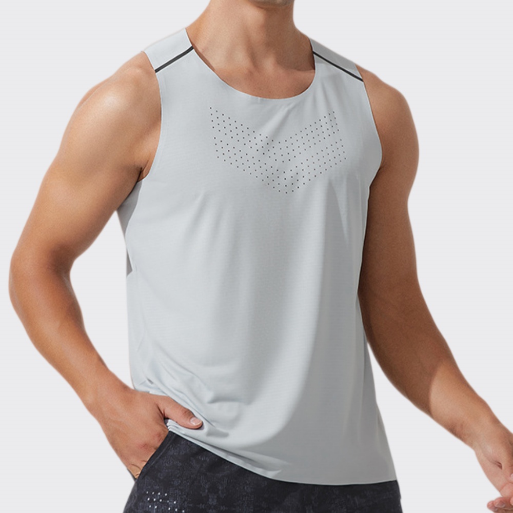 Outdoor Sport Logo - Canotta da uomo per palestra, ad