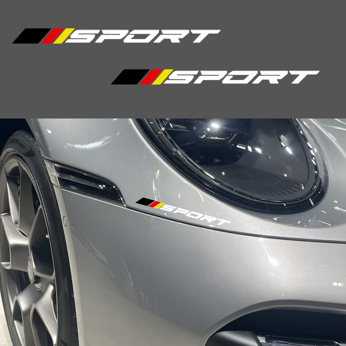 Outdoor Sport Logo - 2 adesivi piatti 2D con logo