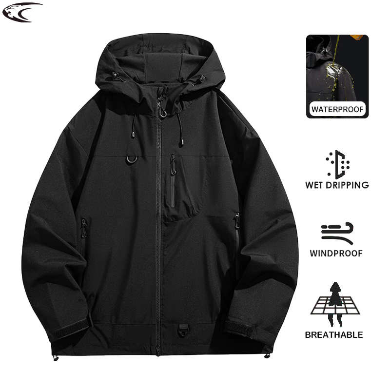 Outdoor Sport Waterproof Jacket - LNGXO Giacca Unisex Impermeabile Antivento per